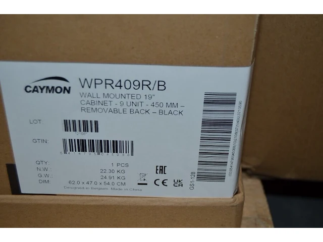 Caymon wpr409r/b wall mounted 19 inch cabinet 9 units - afbeelding 3 van  3