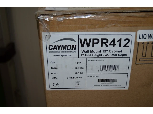 Caymon wpr412 wall mount 19 inch cabinet 12 units - afbeelding 4 van  4