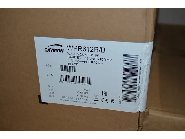 Caymon wpr612r/b wall mounted 19 inch cabinet 123 units - afbeelding 3 van  3