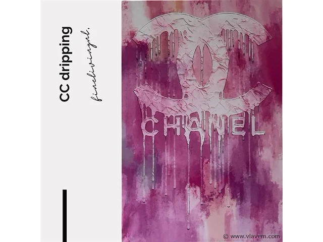Cc dripping 40x60 cm - canvas wanddecoratie - afbeelding 1 van  2