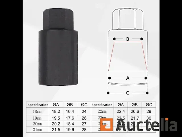 Cclife 12 stukken wielslot moer extractor - afbeelding 7 van  8