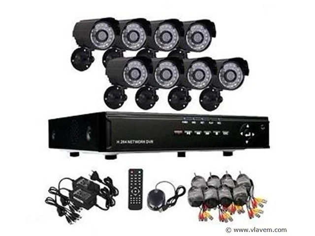 Cctv camera beveiligingset met 8 nachzichtcameras - afbeelding 1 van  3