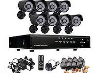 Cctv camera beveiligingset met 8 nachzichtcameras - afbeelding 1 van  3