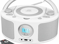 Cd-boombox bt wit - afbeelding 1 van  6