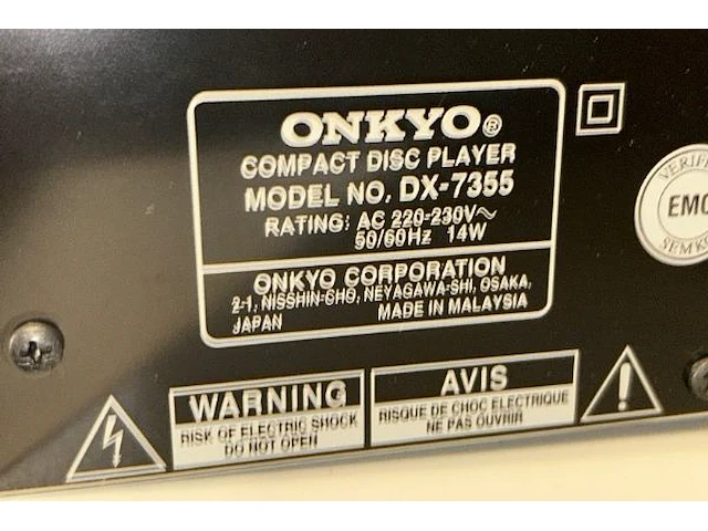 Cd speler onkyo - afbeelding 5 van  6