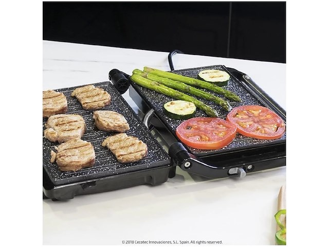 Cecotec - rock 'n grill 750 full open - afbeelding 2 van  5