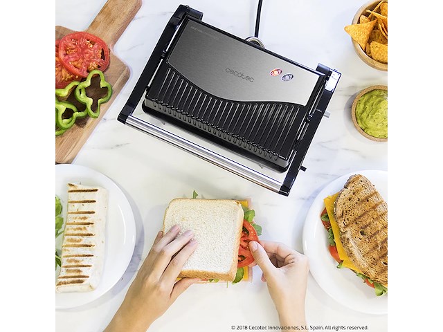 Cecotec - rock 'n grill 750 full open - afbeelding 4 van  5