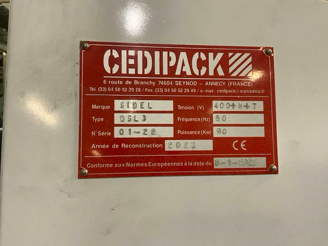 Cedipack sidel dsl 3 hdpe blaasextruder - afbeelding 9 van  17