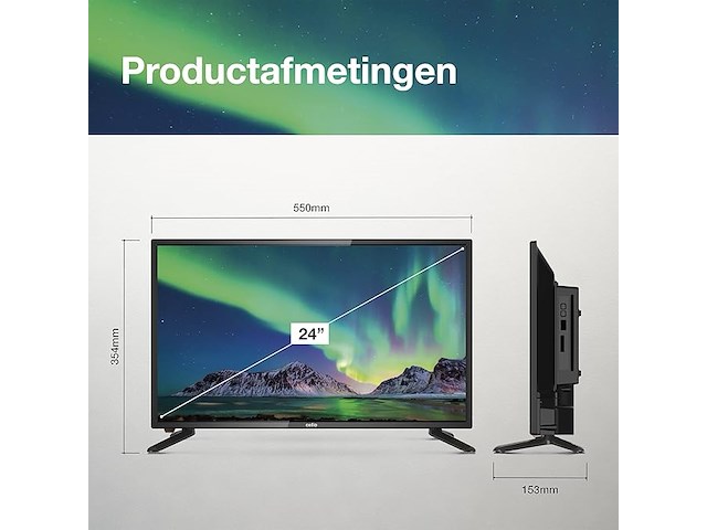 Cello - c2420sde 24" - hd ready - led tv met geïntegreerde dvbt2 s2 triple tuner - afbeelding 3 van  5