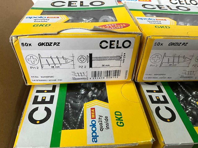 Celo gkdz pz gipsplaatpluggen metaal met schroef 50 stuks (27x) - afbeelding 2 van  3