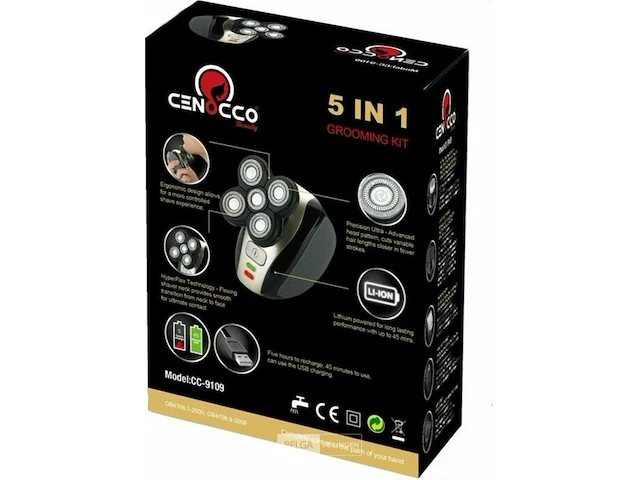 Cenocco beauty 5 in 1 precisietrimmer, gezichtsreiniger en verzorgingsset - afbeelding 4 van  4