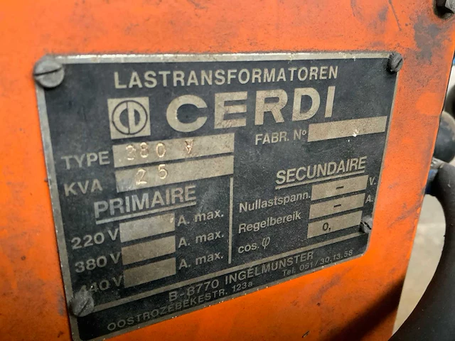 Cerdi 380 t puntlasmachine - afbeelding 7 van  7