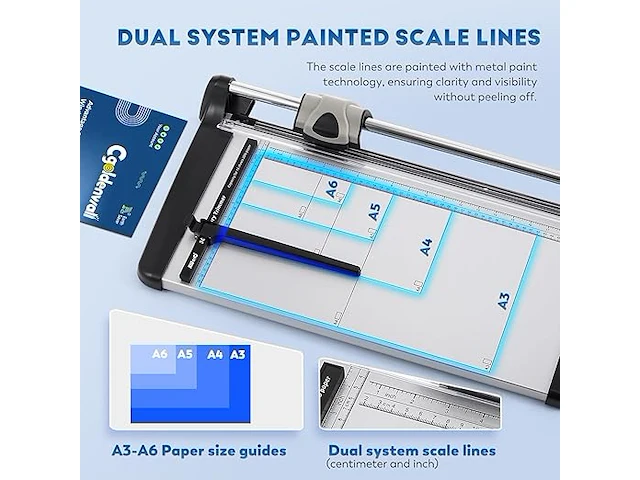 Cgoldenwall a3 industriële papiertrimmer - afbeelding 2 van  4