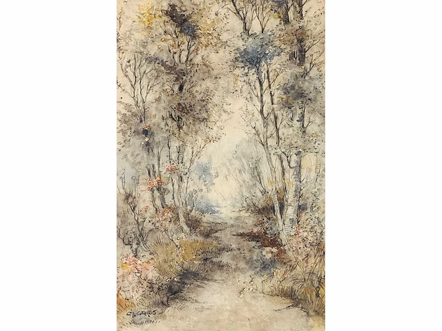 Ch. grips - boswegel - aquarel - afbeelding 1 van  11