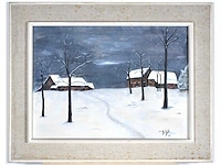 Ch. tytgat - hoeves in de sneeuw - gouache - afbeelding 2 van  9