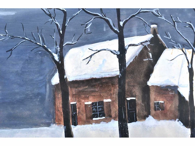 Ch. tytgat - hoeves in de sneeuw - gouache - afbeelding 7 van  9
