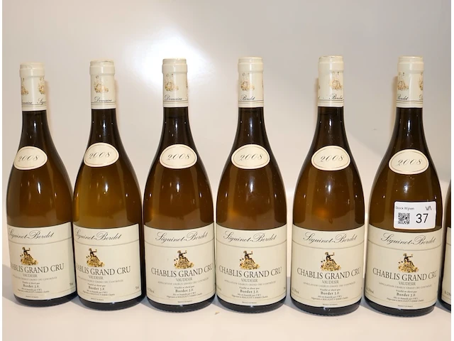 Chablis grand cru vaudésir jf bordet 2008 (x13) - afbeelding 2 van  8
