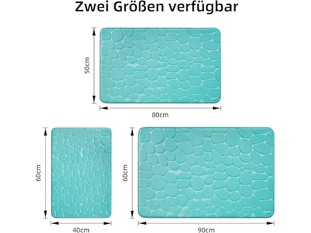 Chakme badmat, traagschuim - afbeelding 2 van  4
