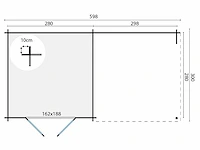 Chappo - tuinhuis 28mm 5980x3000x2170mm geimpregneerd - afbeelding 2 van  5