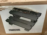 Charcoal kunststof bankje - afbeelding 1 van  2