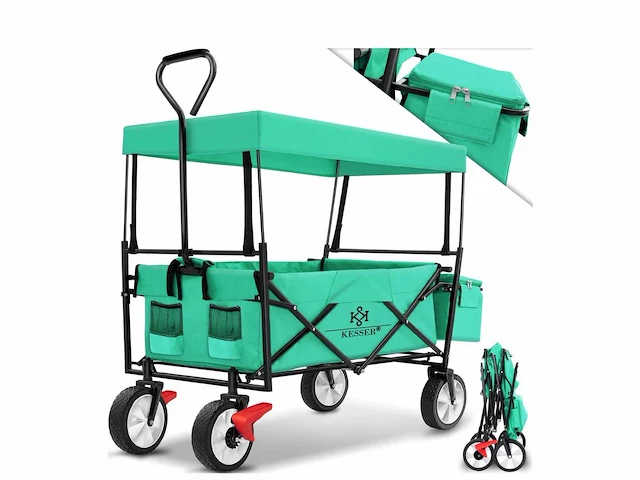 Chariot opvouwbaar dak arm cart mint - afbeelding 1 van  2