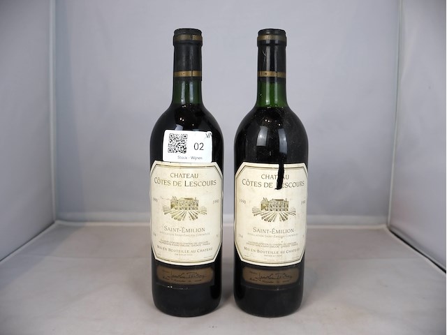 Chateau cotes de lescours 1990 (x2) - afbeelding 1 van  4