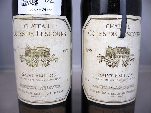 Chateau cotes de lescours 1990 (x2) - afbeelding 2 van  4