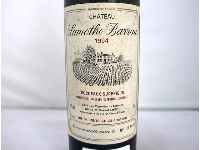 Château lamothe barrau 1994, bordeaux sup. - afbeelding 2 van  3