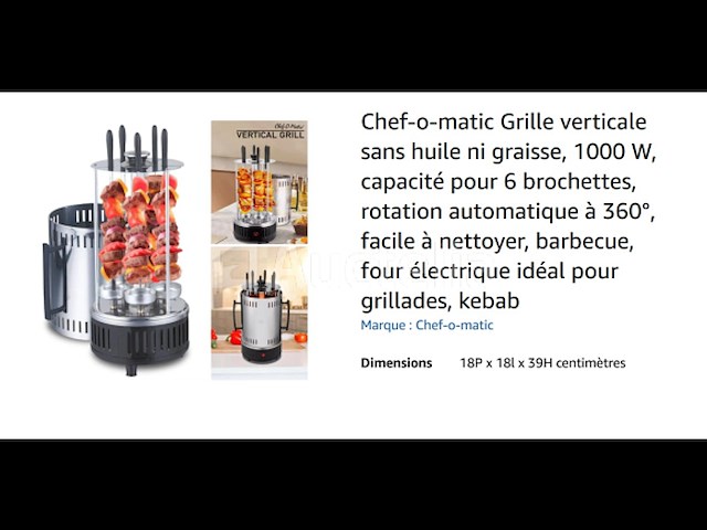 Chef-o-matic olie- en vetvrij verticaal rooster - afbeelding 1 van  1