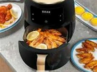 Cheffinger cf-afry4.5: 1400w digitale led air fryer - 4,5 liter - afbeelding 2 van  5