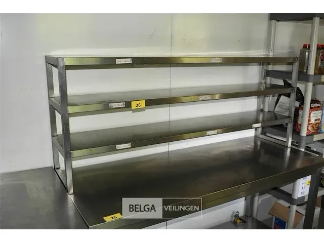 Chefrek rvs opzet 3 leggers 150x30x60 - afbeelding 1 van  1