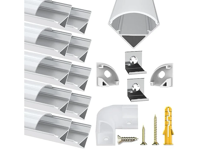 Chesbung led-aluminium profiel (10 x 1m, v-vorm) - afbeelding 1 van  3