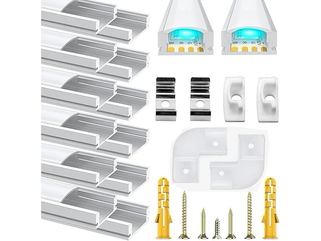 Chesbung led-aluminium profiel (12 x 1m, u-vorm) - afbeelding 1 van  4