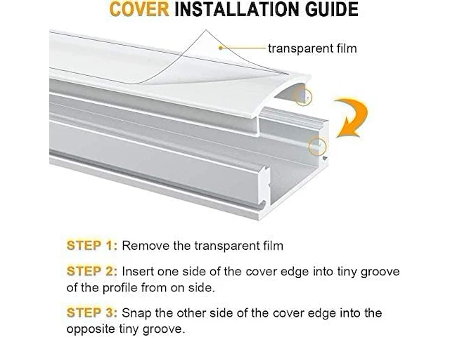 Chesbung led-aluminium profiel (12 x 1m, u-vorm) - afbeelding 2 van  4
