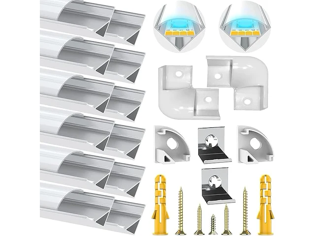 Chesbung led-aluminium profiel (12 x 1m, v-vorm) - afbeelding 1 van  4