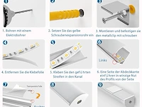 Chesbung led-aluminium profiel (12 x 1m, v-vorm) - afbeelding 3 van  4