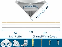 Chesbung led-aluminium profiel (6 x 1m, v-vorm) - afbeelding 3 van  4