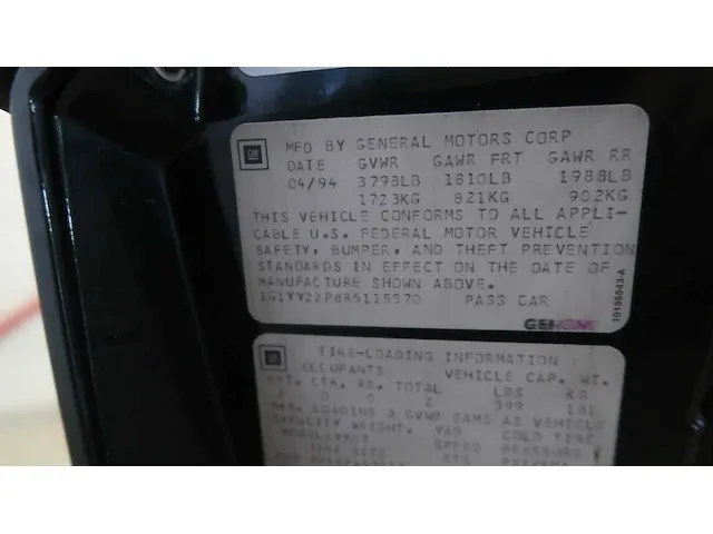 Chevrolet corvette coupe - 1994 - afbeelding 90 van  97