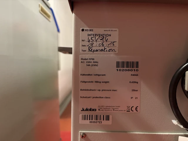 Chiller julabo - afbeelding 4 van  4