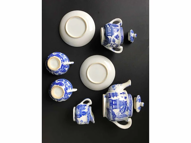 Chinese blue and white miniature - crockery (5x) - afbeelding 1 van  7