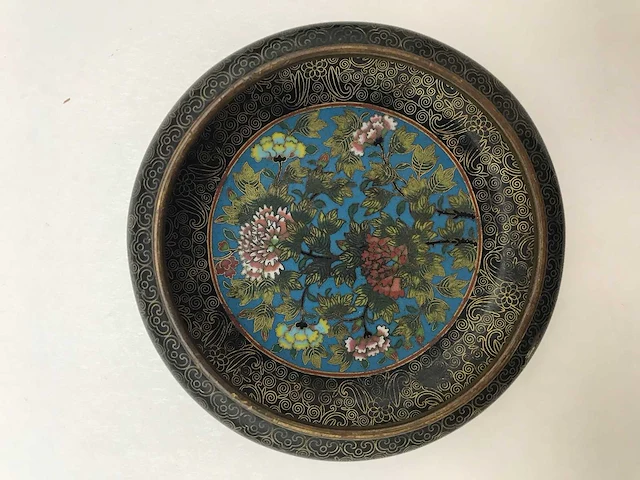 Chinese cloissoné detailed bowl - afbeelding 6 van  22