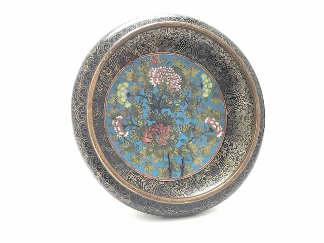 Chinese cloissoné detailed bowl - afbeelding 12 van  22