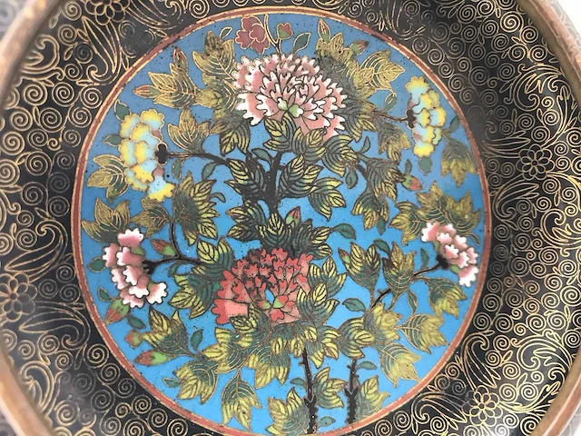 Chinese cloissoné detailed bowl - afbeelding 17 van  22