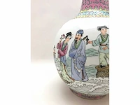 Chinese famille rose bottle vase ‘eight immortals’ - porcelain - china - 20th century - afbeelding 32 van  32