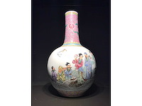 Chinese famille rose bottle vase ‘eight immortals’ - porcelain - china - afbeelding 15 van  38
