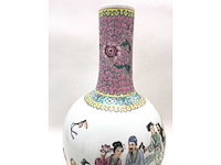 Chinese famille rose bottle vase ‘eight immortals’ - porcelain - china - afbeelding 36 van  38