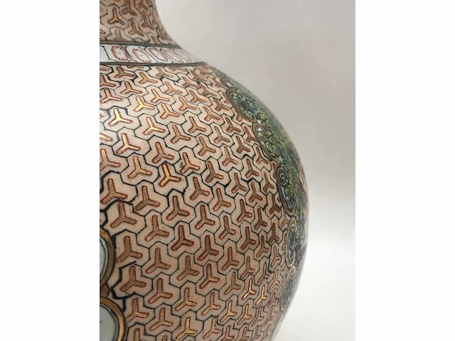 Chinese guangzhou export porcelain vase with hunting scene - european market - (early 20th century) - afbeelding 4 van  34