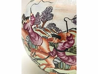 Chinese guangzhou export porcelain vase with hunting scene - european market - (early 20th century) - afbeelding 5 van  34