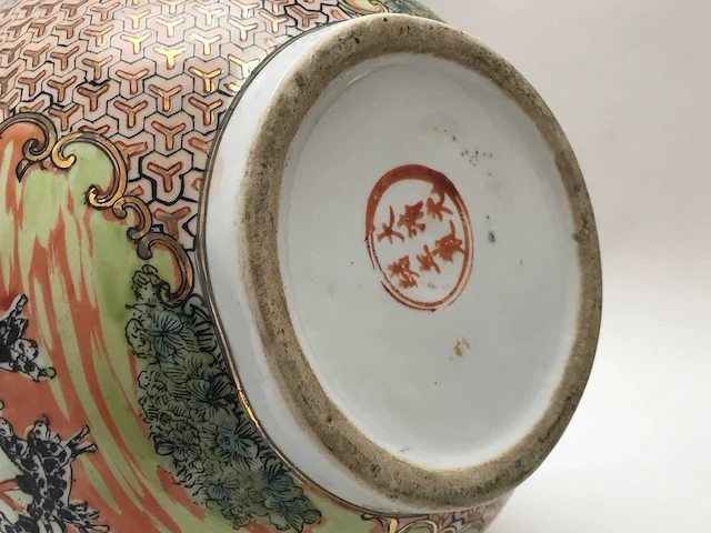 Chinese guangzhou export porcelain vase with hunting scene - european market - (early 20th century) - afbeelding 7 van  34