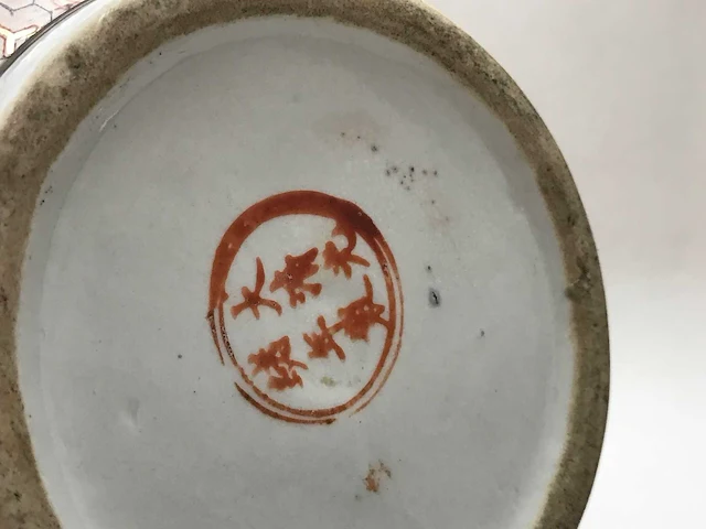 Chinese guangzhou export porcelain vase with hunting scene - european market - (early 20th century) - afbeelding 8 van  34